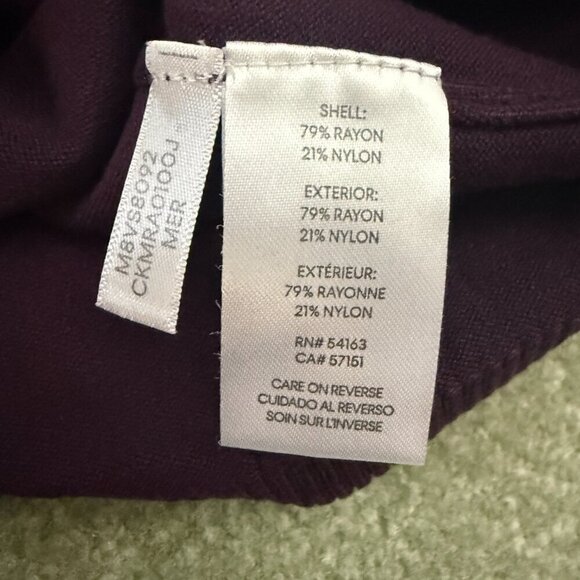 Calvin Klein Plum Burgundy Turtleneck Sweater - Size XS - Picture 3 of 5